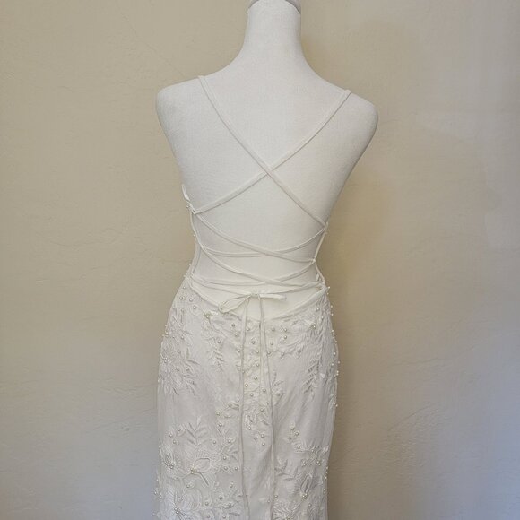 Lulus Ivory Enchanted Eternity Maxi (Bridal), #2006756, Size 8, $325 - Picture 6 of 8